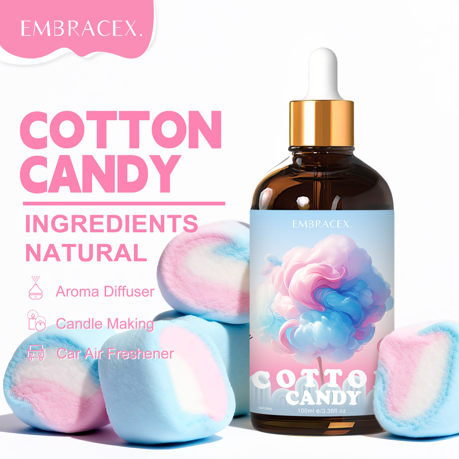 Candle Making Scents - 100ml Cotton Candy Essential Oil Massage