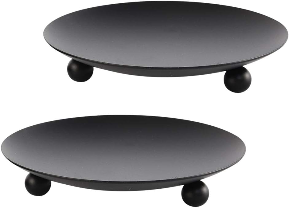 Candle X - Set of 2 Black Iron Candle
