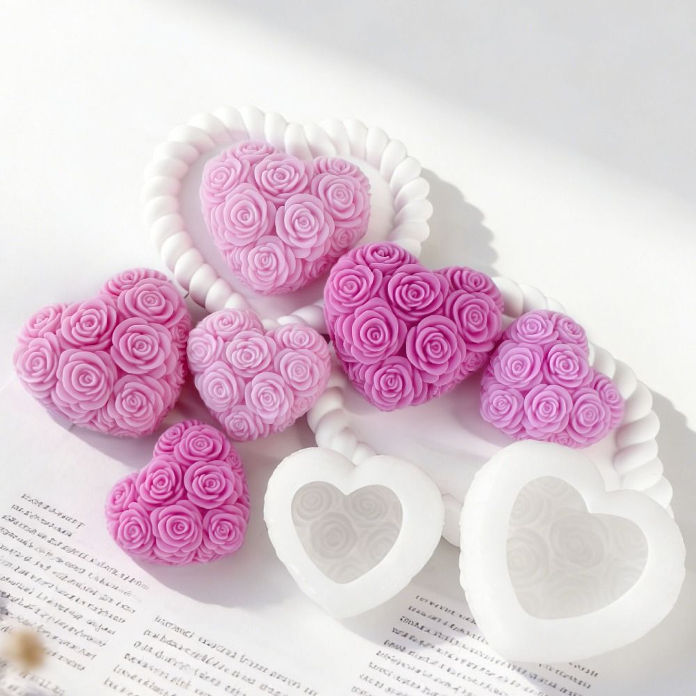 Candle Making Jelly - New Heart Shape Rose Aromatherapy Candle