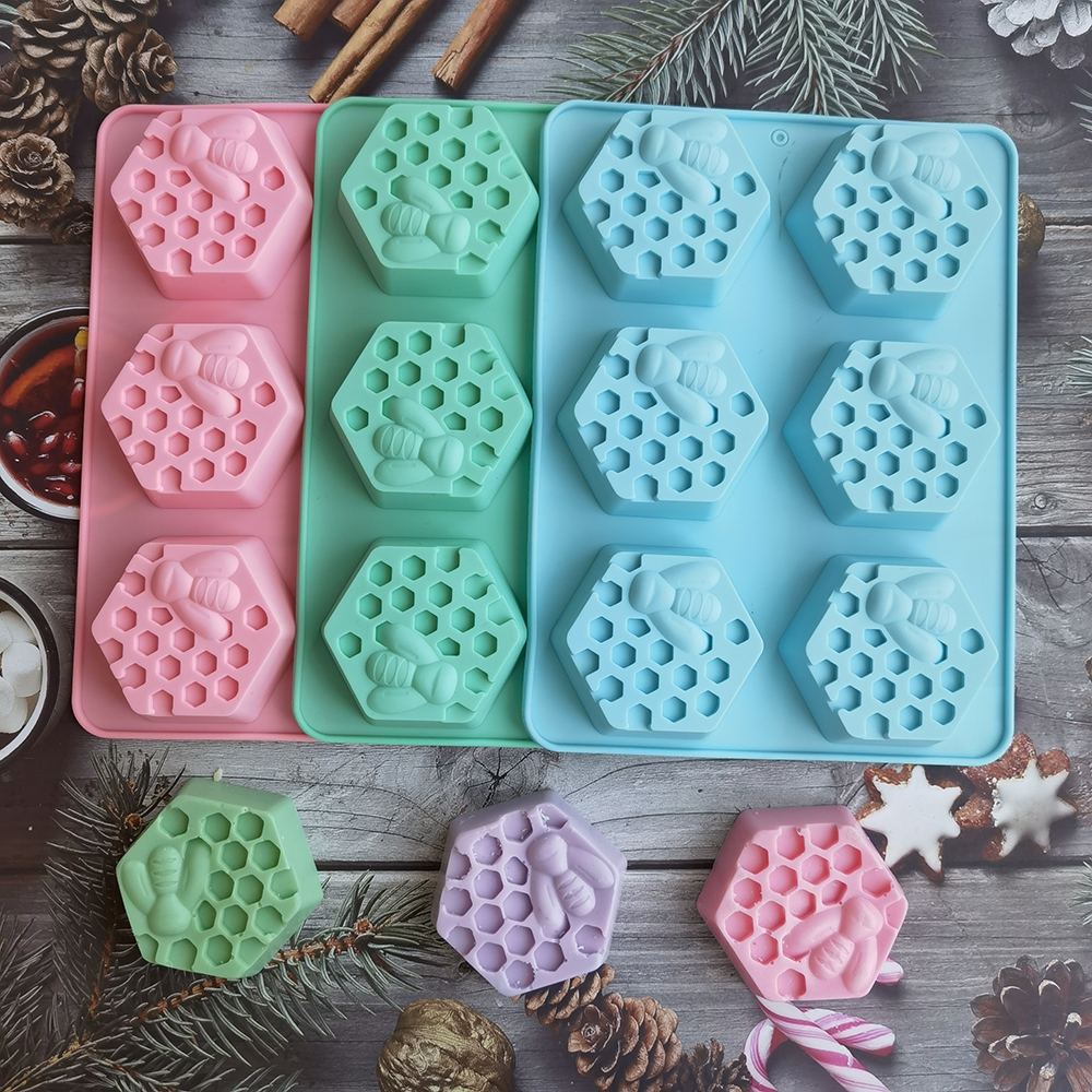 Candle Making Tips - Silicone Hexagonal Bee Soap Mold for