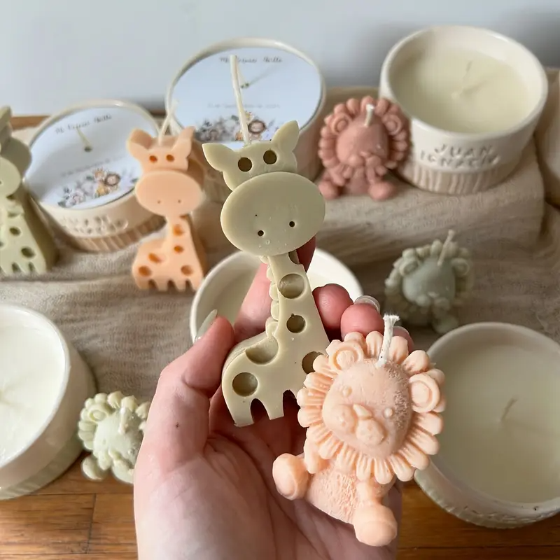 Candle Making Jelly - Cute Cartoon Lion & Giraffe Scented