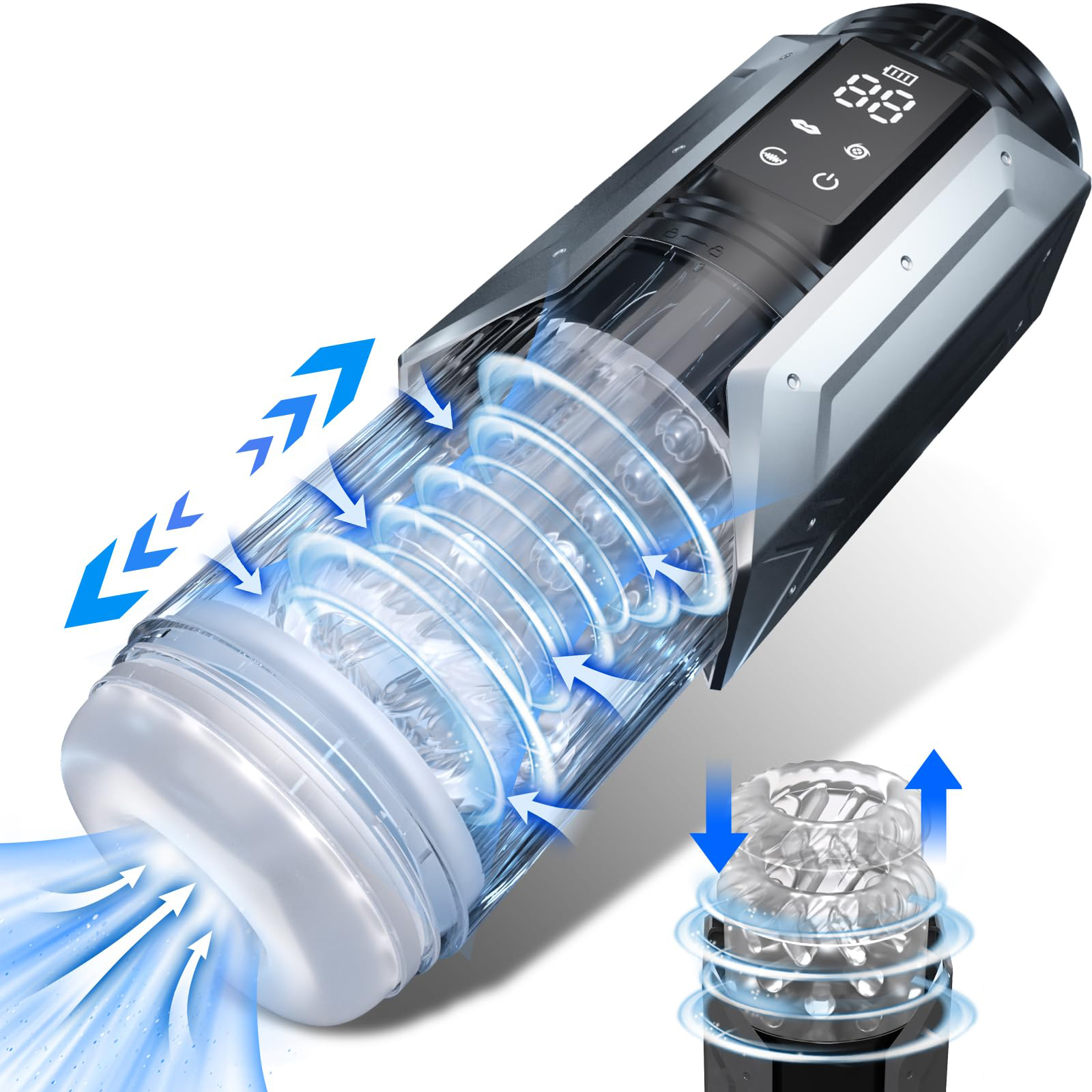 Candle X - Automatic Realistic Vaginas Male Masturbator with