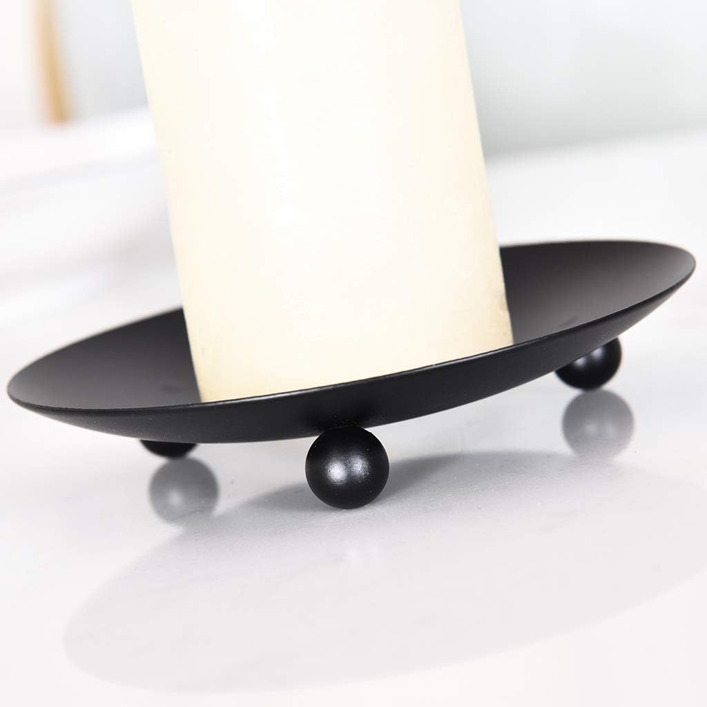 Set of 2 Black Iron Candle Pla - Candle X review and price