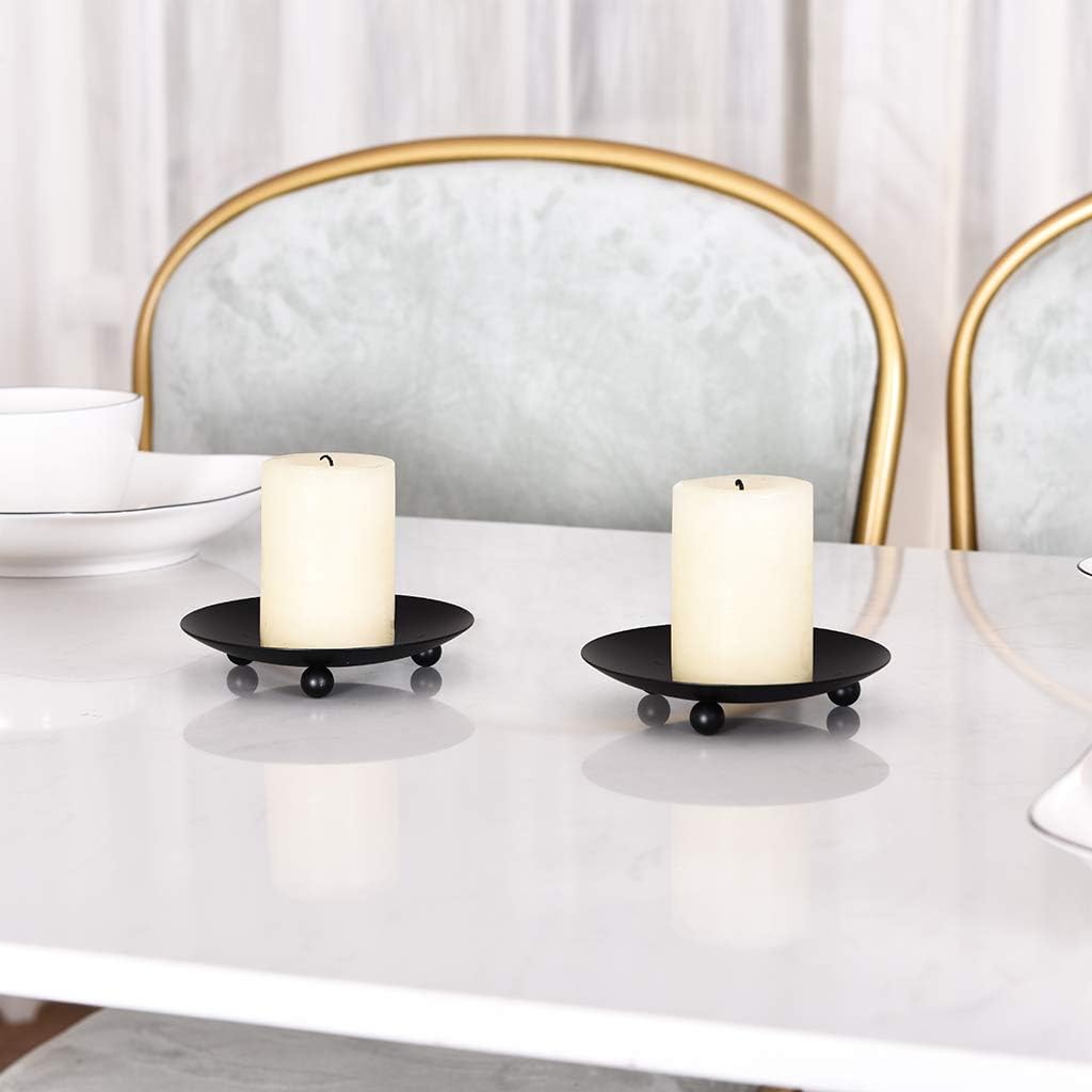 Set of 2 Black Iron Candle Pla - Candle X review and price