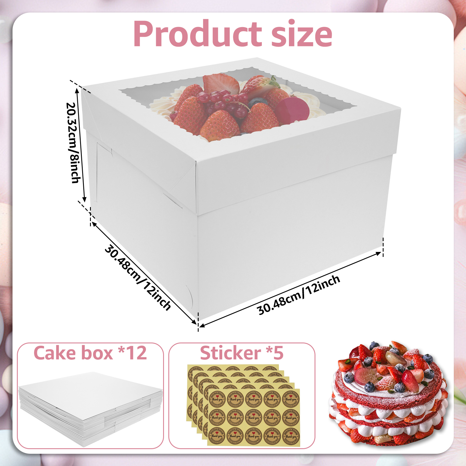 10Pcs White Bakery Boxes with  - Candle X review and price