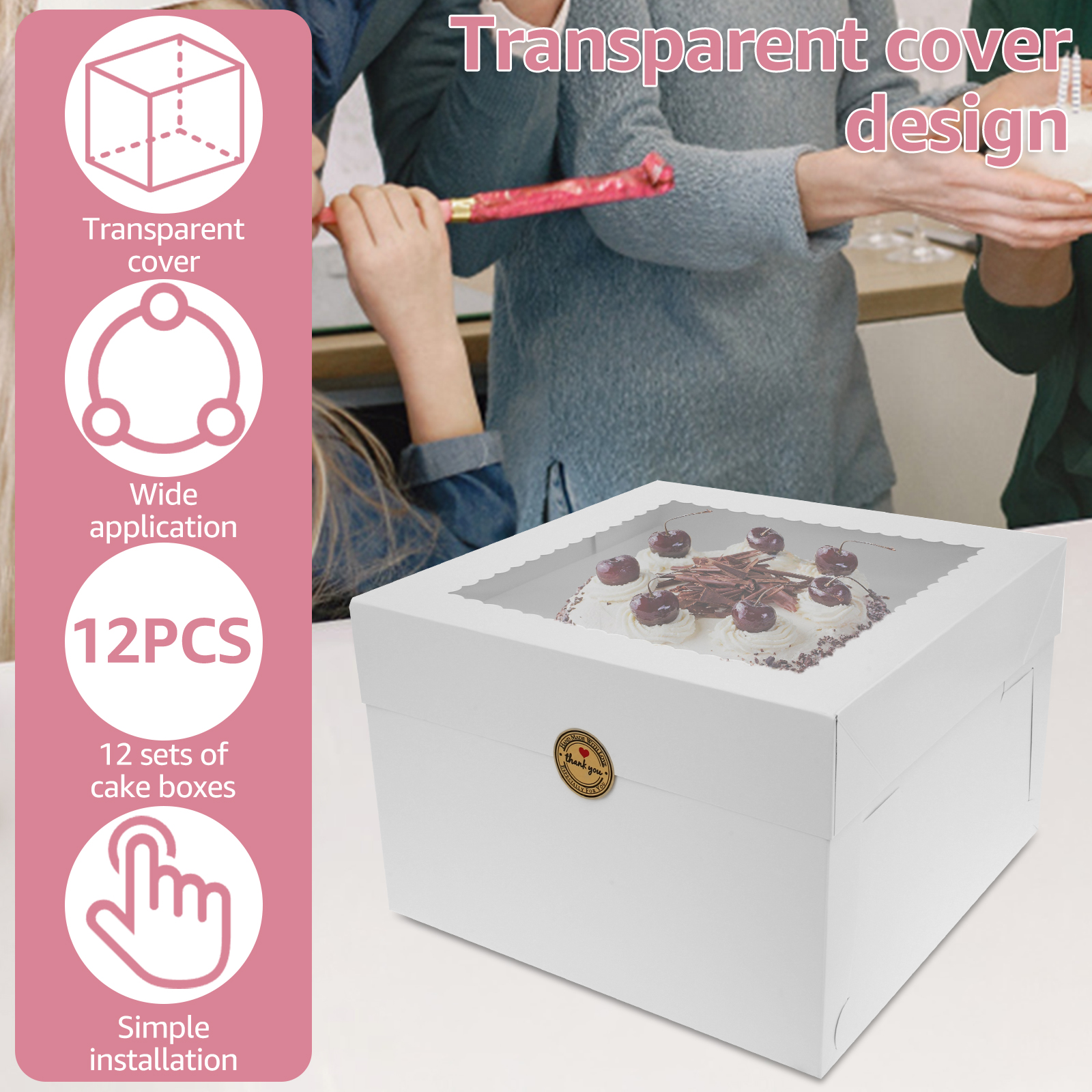 10Pcs White Bakery Boxes with  - Candle X review and price