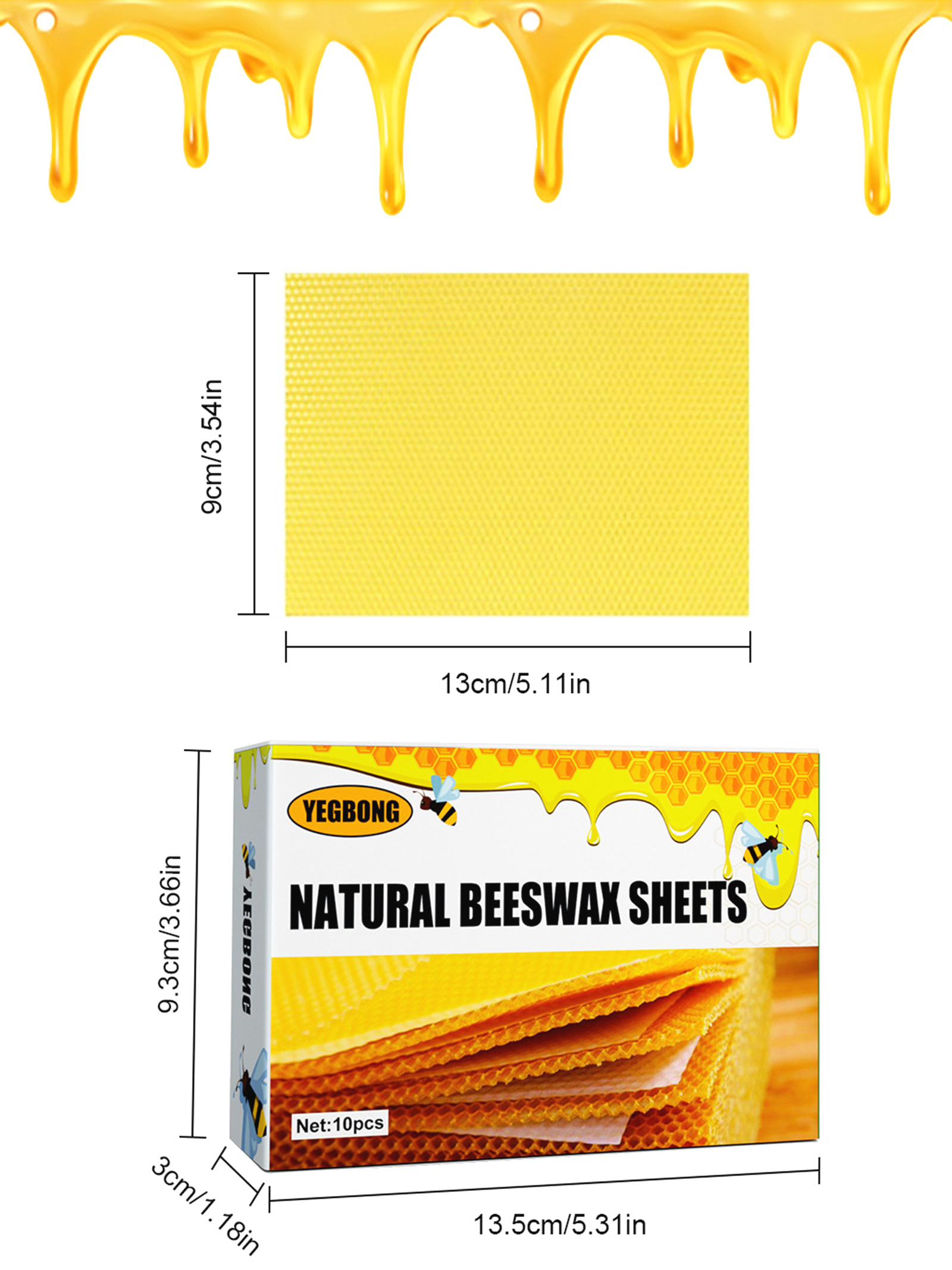 10Pcs Natural Honeycomb Bee Wa - Candle Making Tips review and price