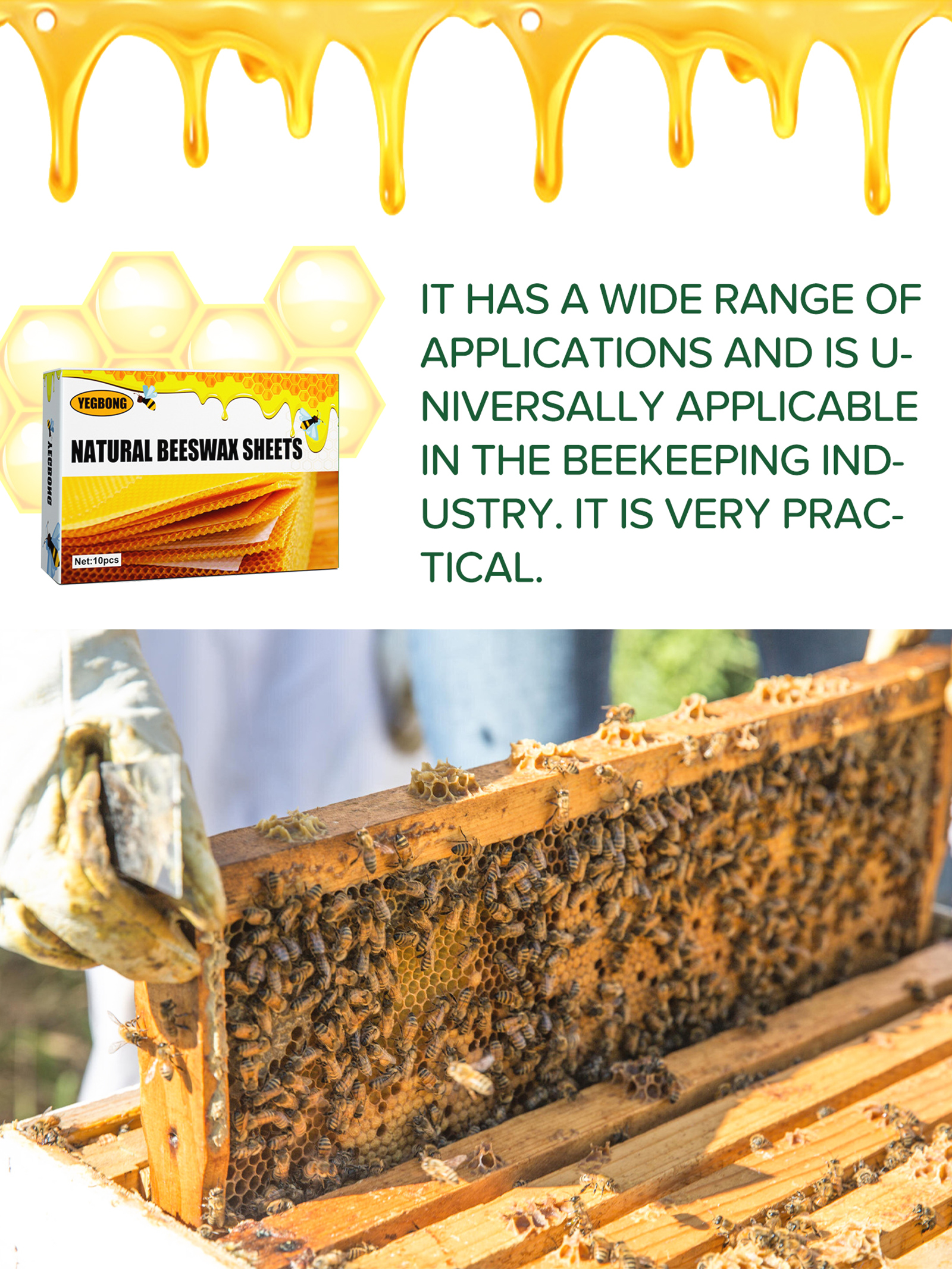 10Pcs Natural Honeycomb Bee Wa - Candle Making Tips review and price