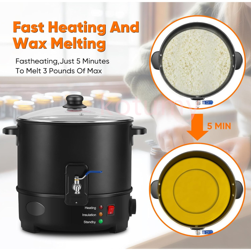 6L Small  Wax Melter Paraffin  - Candle Making Pot review and price